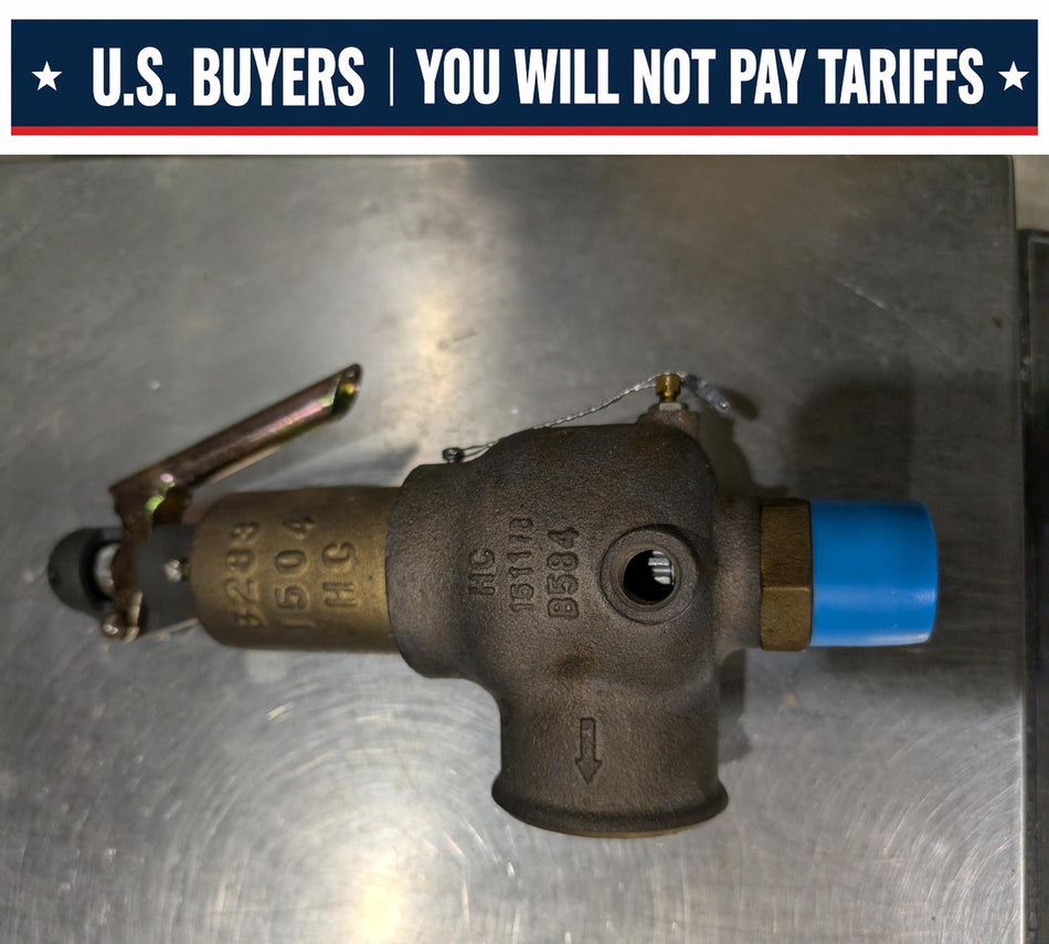 KUNKLE 912BFEM03-KE Safety Relief Valve, Bronze, Male X Female NPT, 1 Inch Inlet Size - 200 PSI