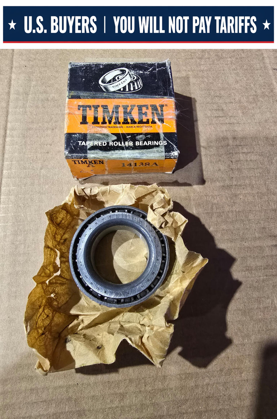 Timken Part Number 14138A, Tapered Roller Bearing, Bore - 1 3/8 in 34.925 mm  Bearing Width - 0.7813 in 19.845 mm