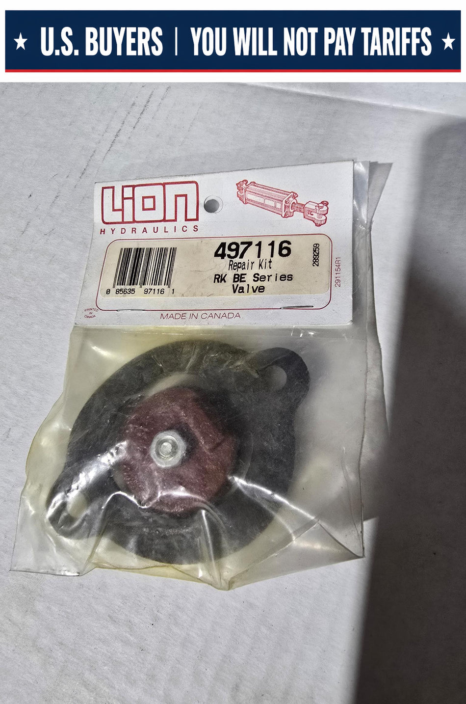 LION HYDRAULICS 497116 REPAIR KIT RK BE SERIES VALVE