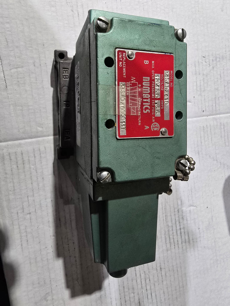 Numatics 33SAD4410 Solenoid Valve 120VAC COIL