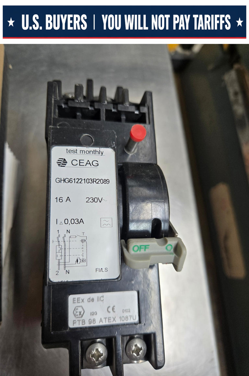 CEAG Explosion Proof 2 pole Breaker GHG6122103R2089 -16A - 230V