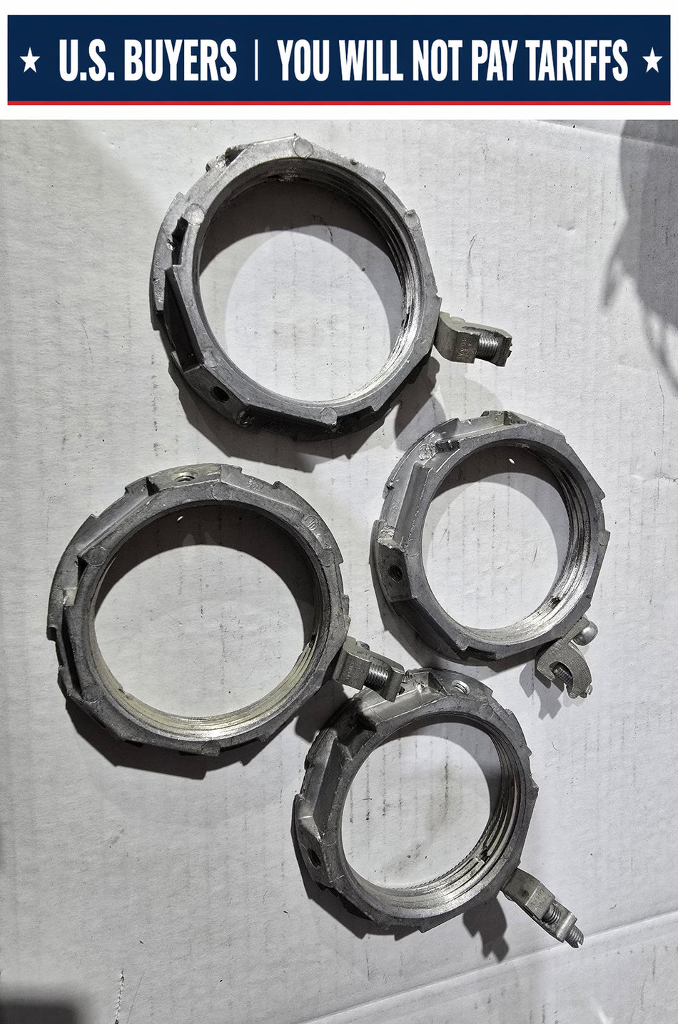 T&B 2-1/2" ALUMINUM GROUND LOCKNUT (LOT OF 4)