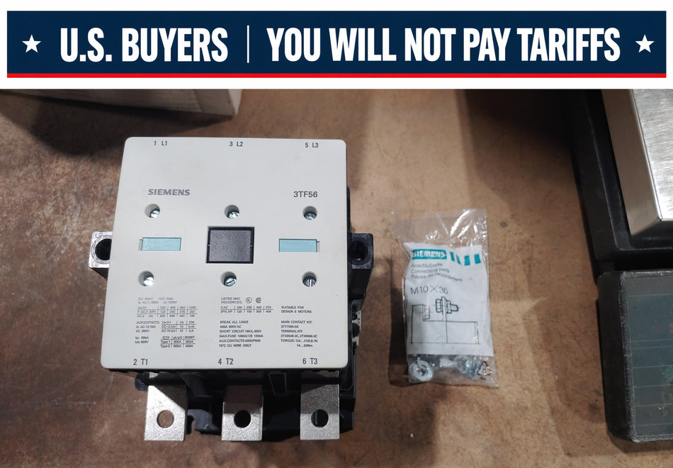 Siemens 3TF56 22-0AK6 Contactor 575V 400HP Max