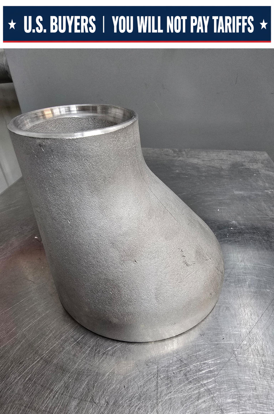 Schulz 4" X 2" Eccentric Reducer Schedule 10 304/304L-S Butt Weld Pipe Fitting
