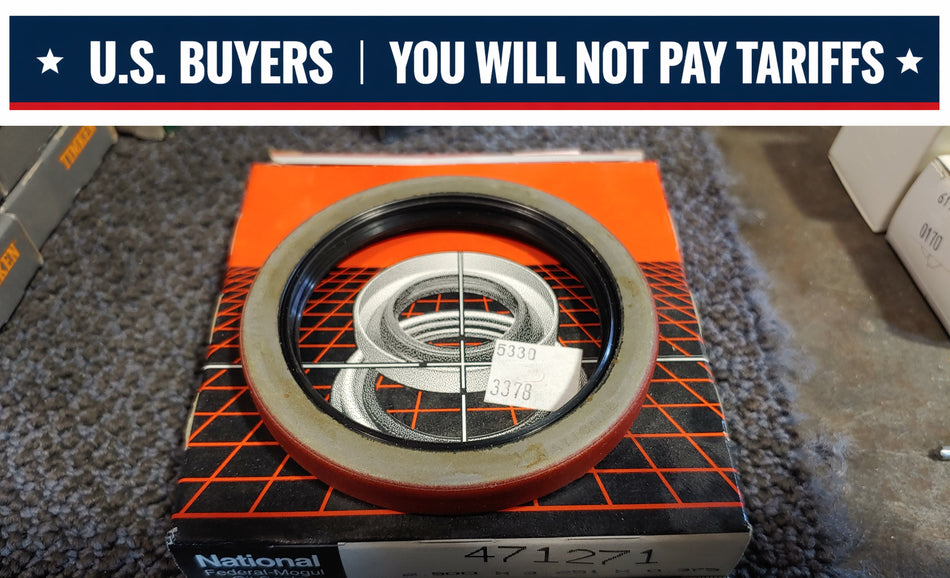 Timken National Seals 471271 Nitrile Oil Seal - Solid, 2.500 in Shaft, 3.2656 in OD, 0.375 in Width, 47 Design, Nitrile Lip Material