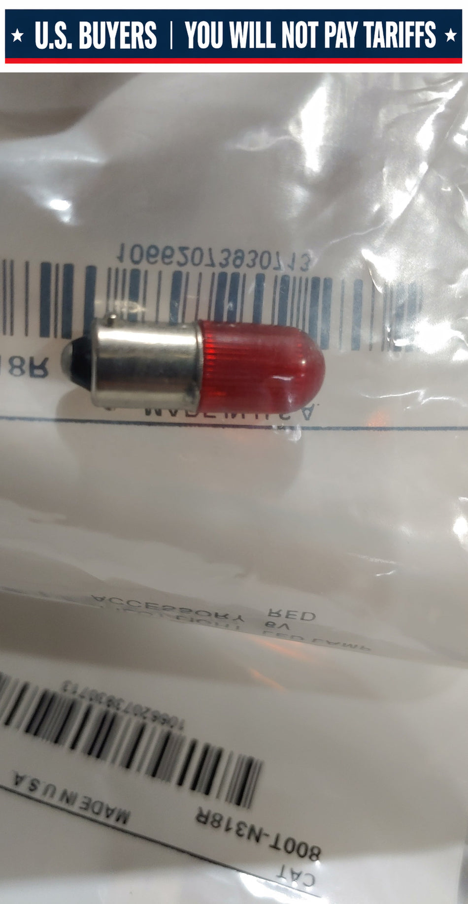Allen-Bradley 800T-N318R Lamp, LED, 6V AC , Red, Replacement Part