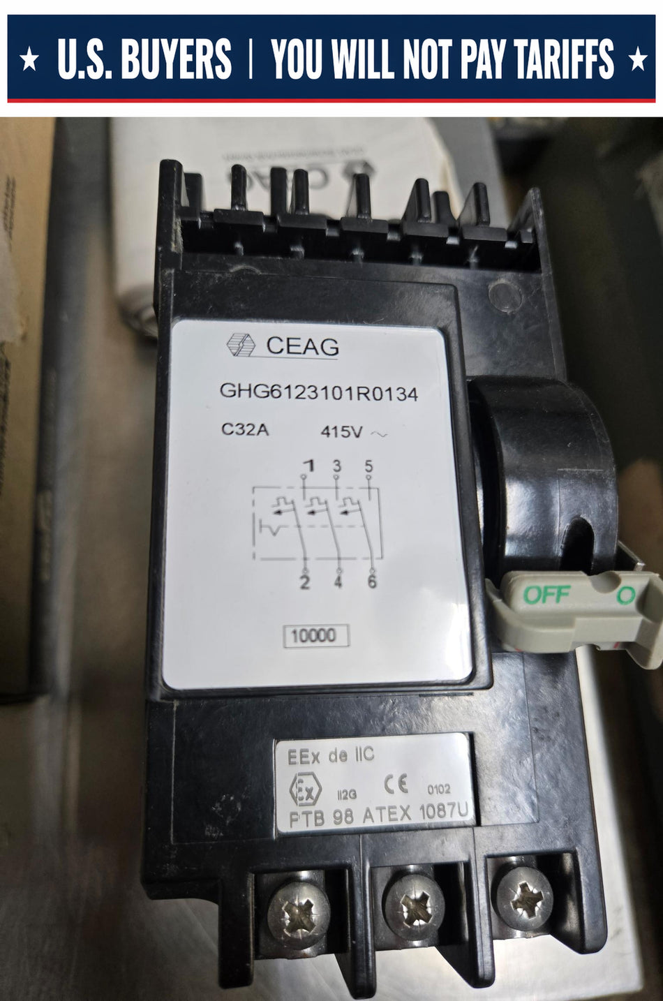 CEAG Explosion Proof 3 pole Breaker GHG6123101R0134 -34A - 415V