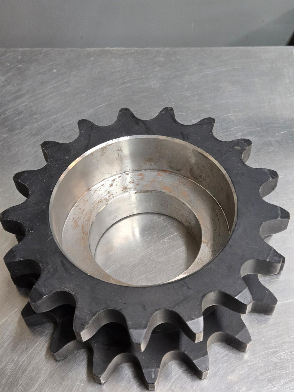 Tsubaki HDS100A17/18PL Double Roller Chain Sprocket - Bored to suit 60 mm B-LOC Bushing