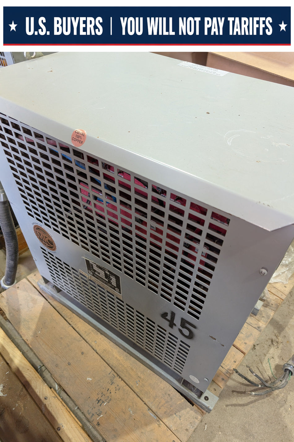 Marcus 45 KVA Dry Type Transformer 3PH - 600v to 220v - Type TWF