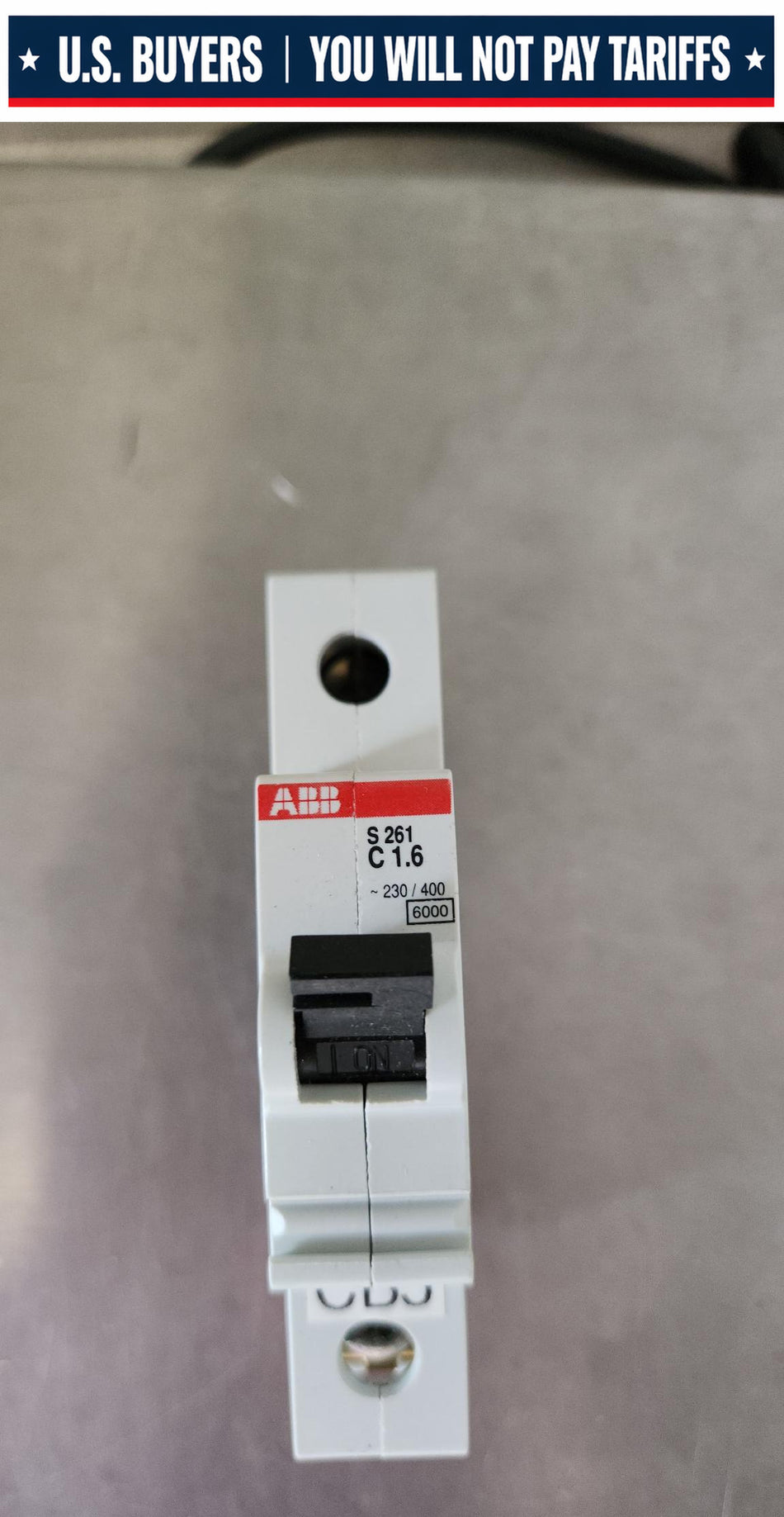 ABB S261 C-1.6 CIRCUIT BREAKER 1 POLE 1.6A