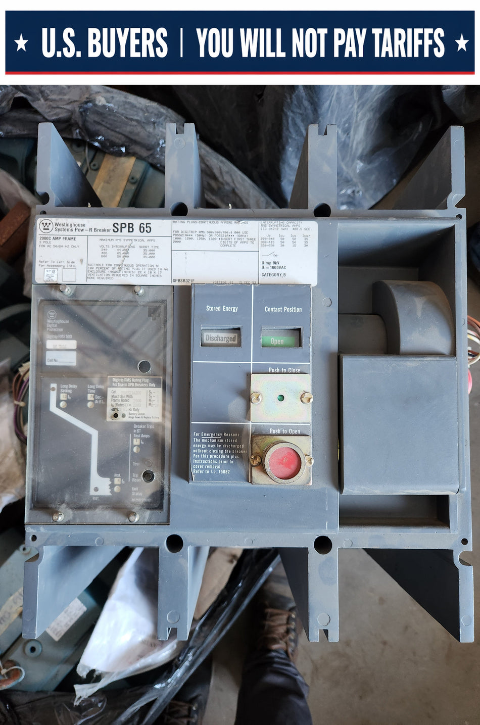 Westinghouse 2000 AMP R Breaker - SPB 65