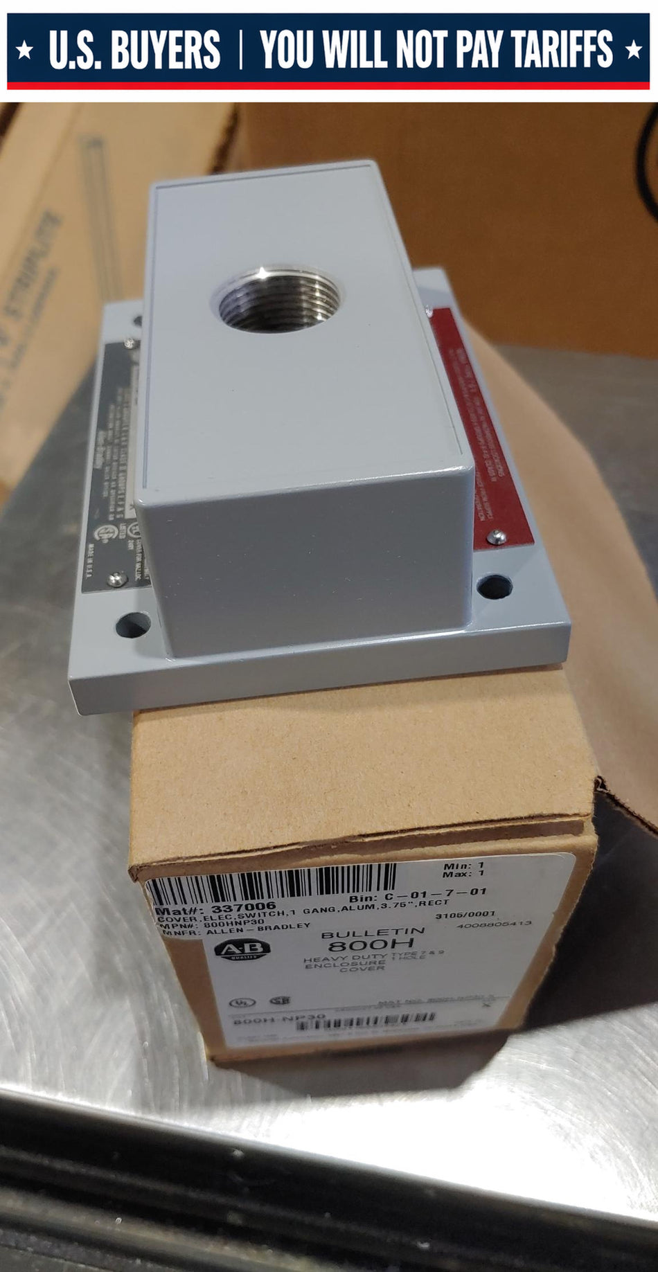 ALLEN BRADLEY 800HN-P30 ENCLOSURE COVER