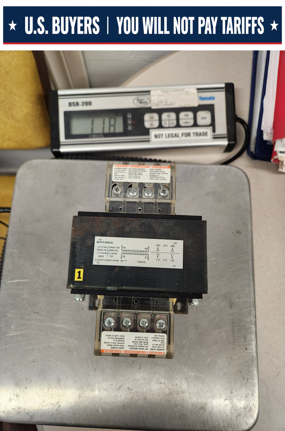 Square D 500 VA CONTROL TRANSFORMER, 9070T500D5