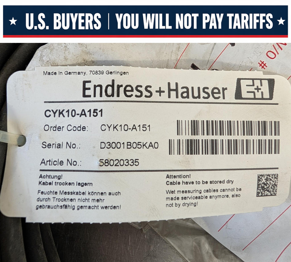 Endress + Hauser CYK10-A151 Cable Assembly - 58020335 - 15m