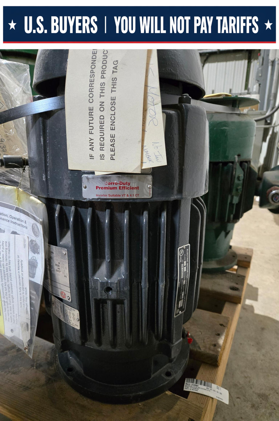 US Motors/NIDEC 7.5 HP Electric Motor - 460V - 1765 RPM - FR 213HP- CNT7P2EE