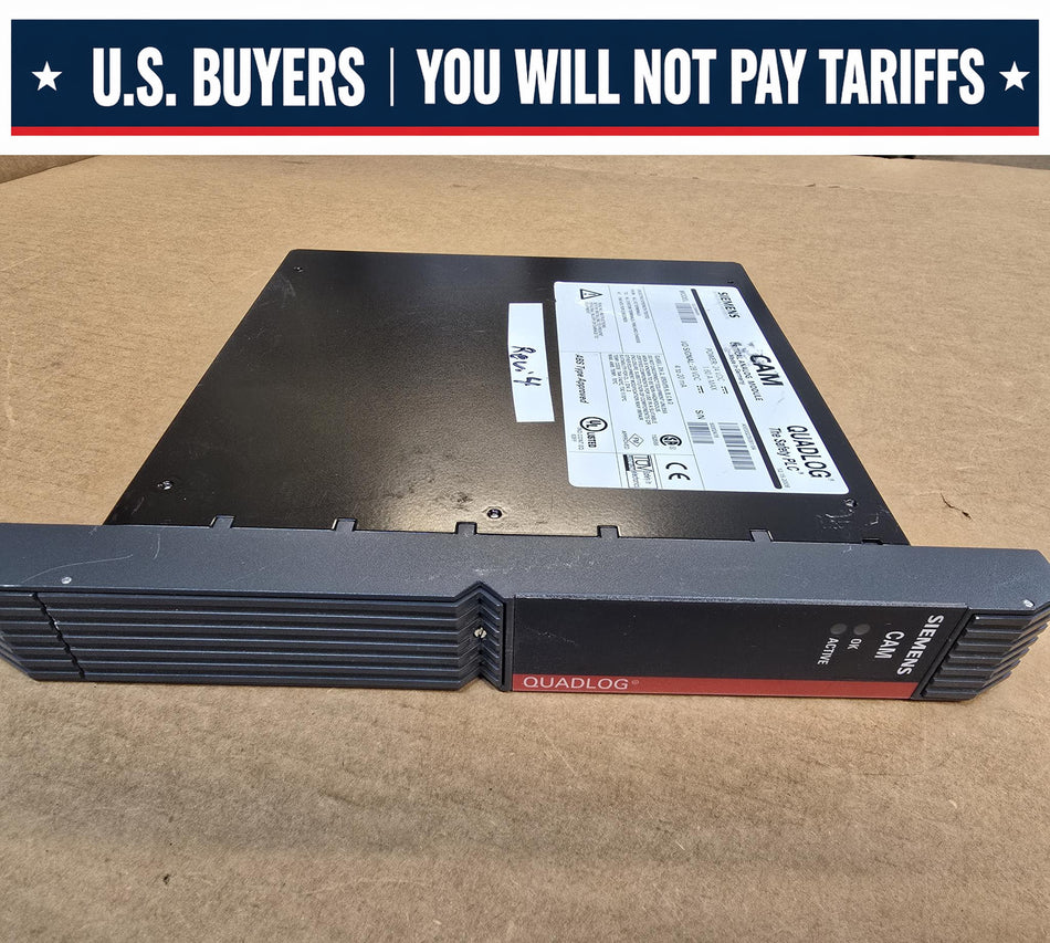 SIEMENS QLCAMAAN QUADLOG, REV: 4, CAM CRITICAL ANALOG MODULE, P/N: A5E00239361/04 (Used)
