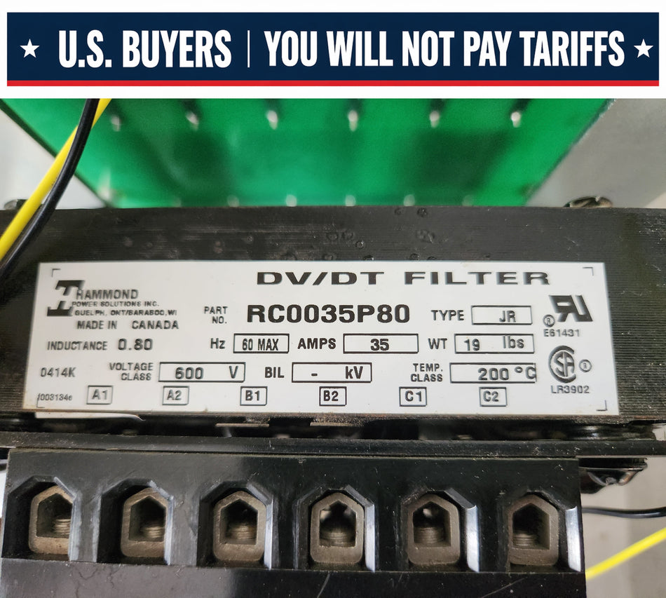 Hammond DV/DT Filter - RC0035P80 - 600V - 35 Amps
