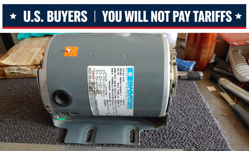 Marathon Electric Motor - G107 - 1/2Hp - 1725 Rpm - 208-230/460V - 3Phase - Fr:56 - Type: Ts