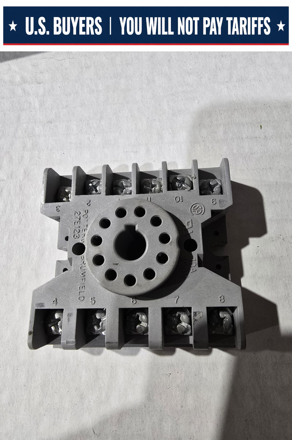 POTTER & BRUMFIELD 27E123 11-Pin Relay Socket 10A 300V (LOT OF 5 USED)