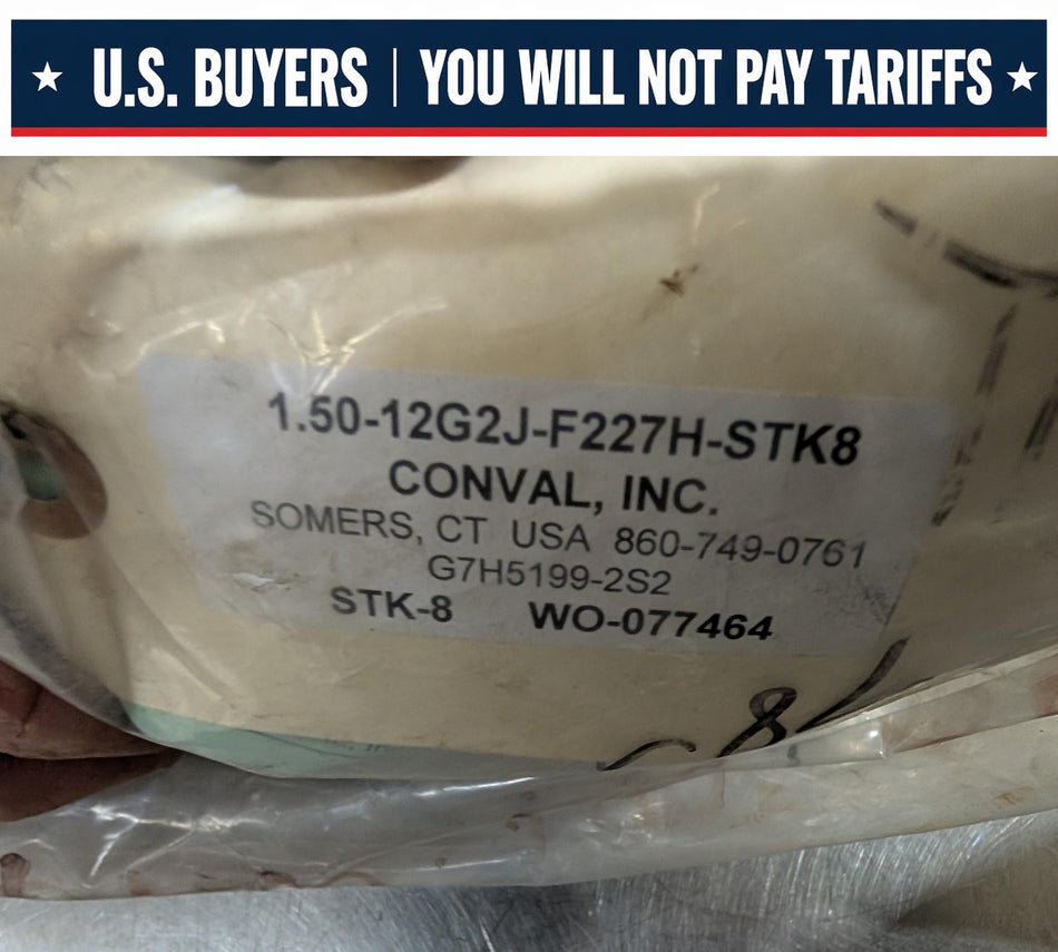 Conval Globe Valve - 1.50-12G2J-F227H-STK8 Valve - 1-1/2" New