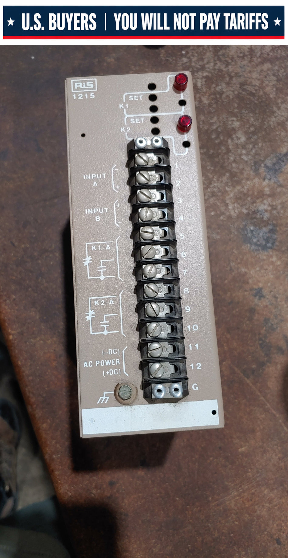 RIS ET-1215 Dual Trip DC Current/Voltage Alarm