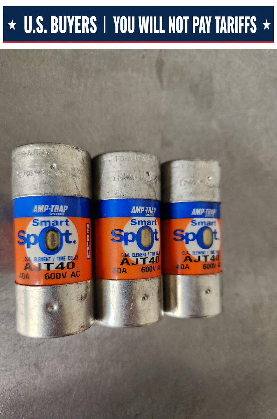 3 PACK - AMP-TRAP Spot AJT 40 - 40 AMP - 600V