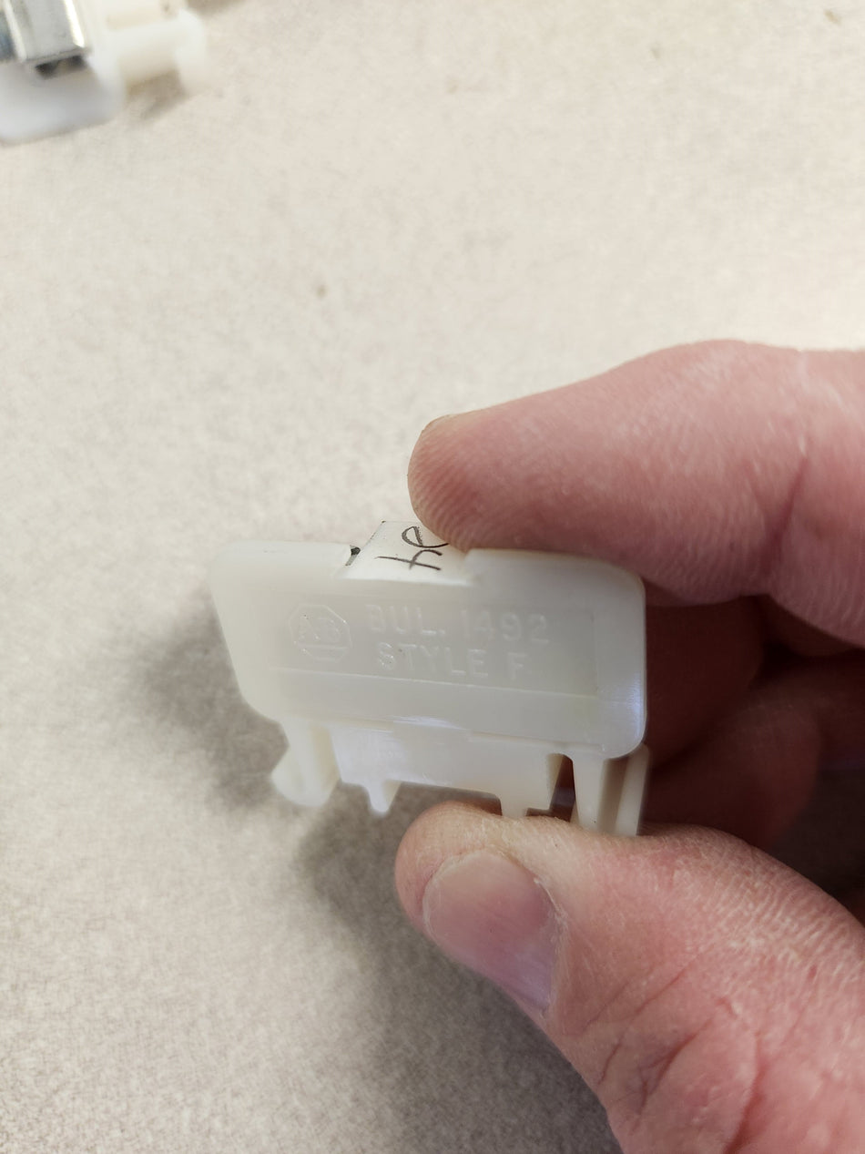 Allen Bradley Terminal Block - BUL 1492 - Style F - White- QTY 10 Pack