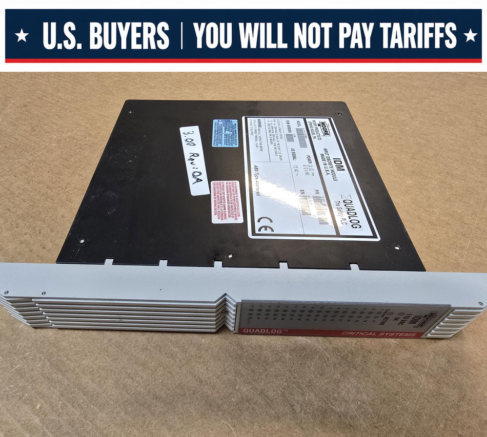 MOORE QLIDM115ACBBN QUADLOG, ROM VERSION 3.00, REV:OA, IDM INPUT DISCRETE MODULE, 24V-DC, I/O SIGNAL: 115VAC P/N: 16107-103/OA (Used)