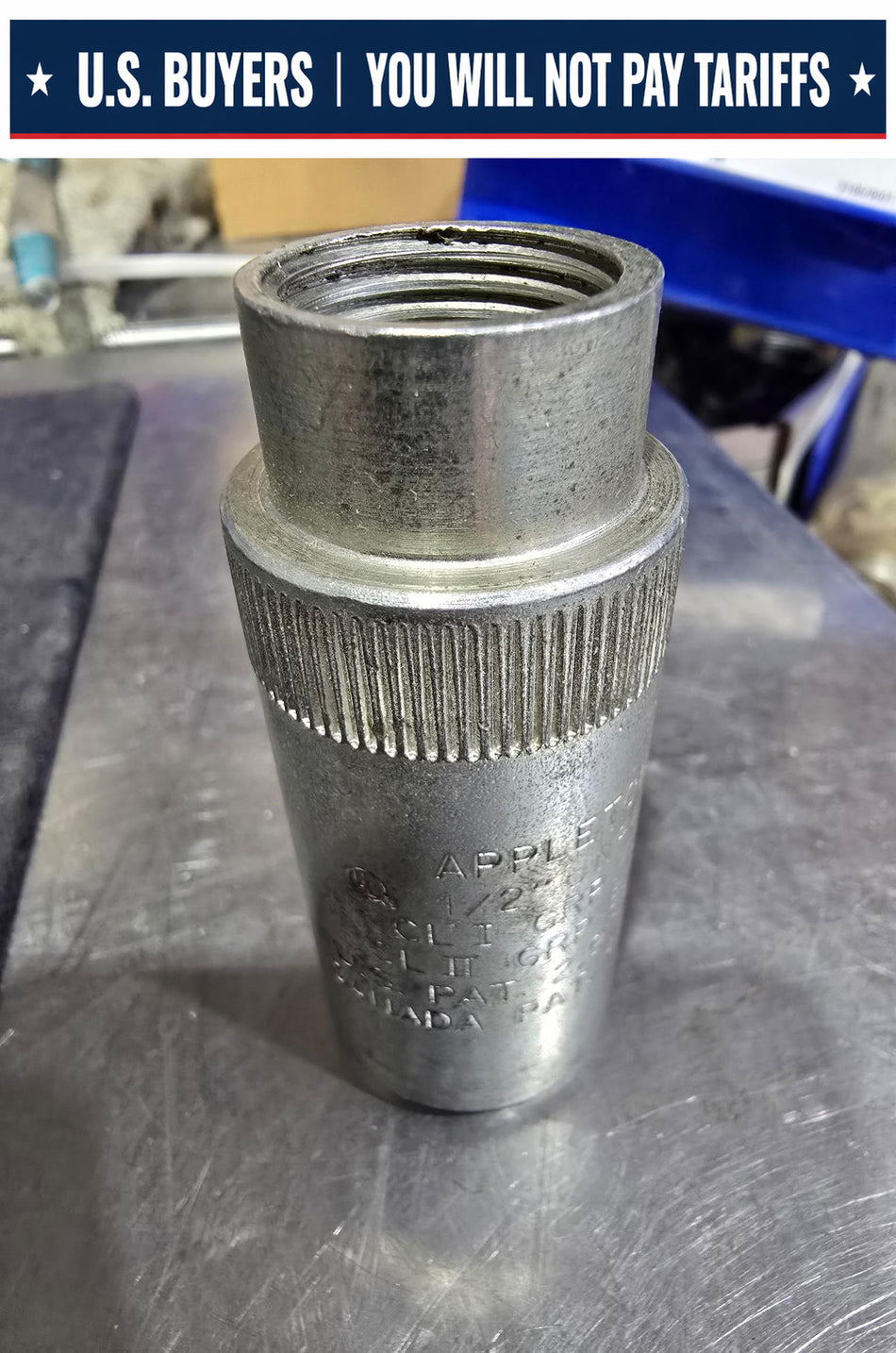 APPLETON EXPLOSION PROOF EXPANSION UNION, CONDUIT TO CONDUIT, STEEL, UNFL, 1/2" IN TRADE SIZE, FEMALE TO FEMALE