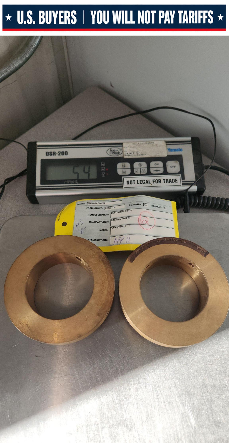 Bingham Pumps - Deflector Discs - B30190-15