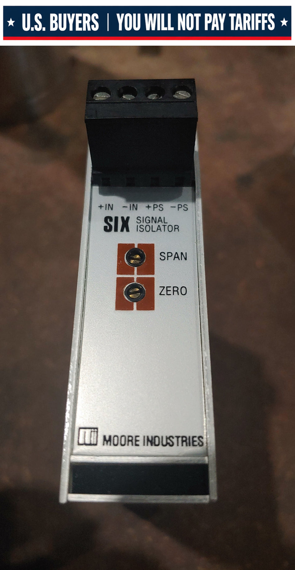 MOORE INDUSTRIES SIX/4-20MA/4-20MA/12-42DC (DIN) Signal Isolator and Converter