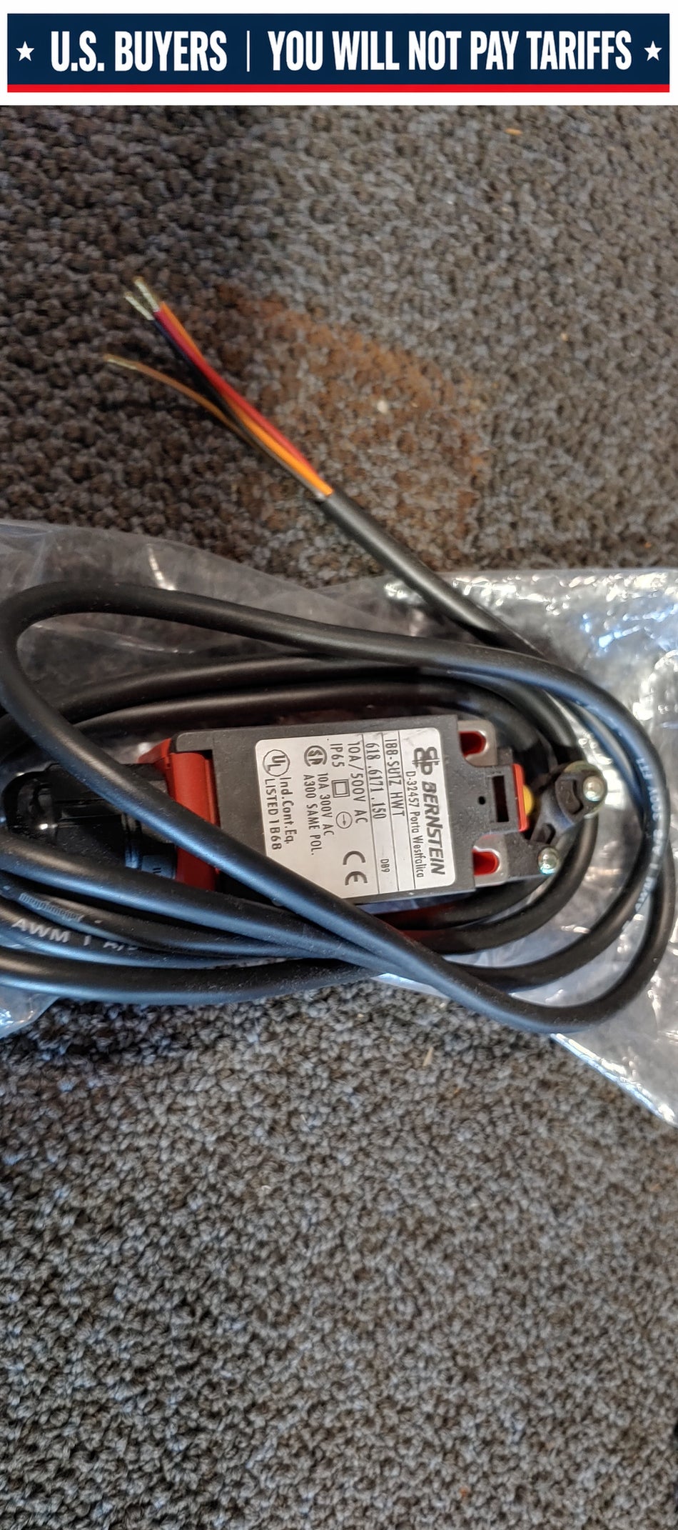 Bernstein Limit Switch D-32457 I88-SU1Z HWT 618.6171.150 10A/300V AC CSA