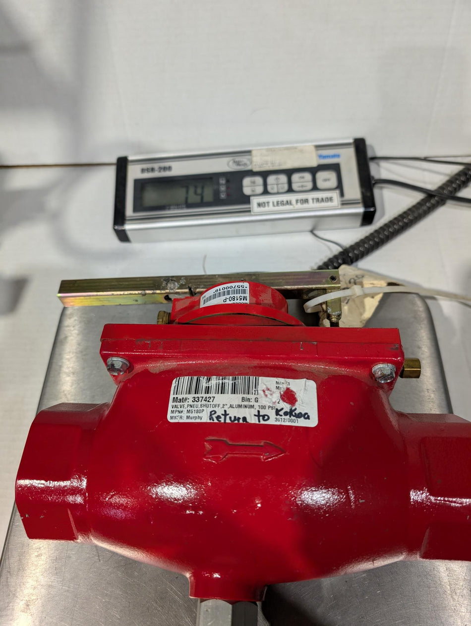 Murphy - M5180-P - 55700019 - Pneumatic Valve for Fuel Gas Shutoff 2 in