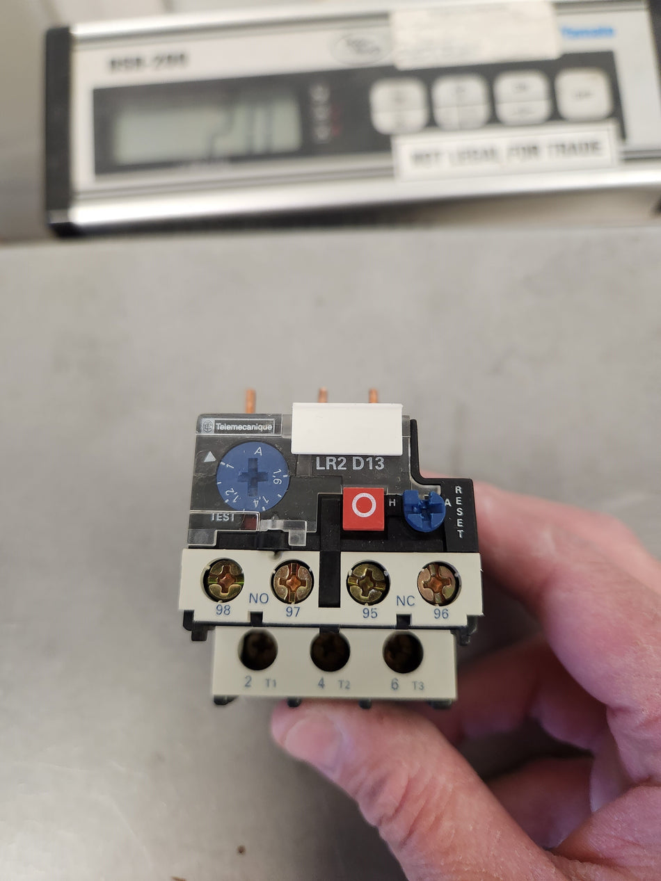 Telemecaniques - LR1D09306 - OVERLOAD RELAY - 1-1.6 AMP - 3 POLE - 600 VAC -15 AMP MAX FUSE RATING