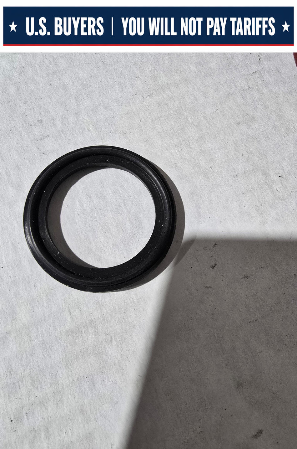 1.5" Black Viton Tri-Clamp Gasket (LOT OF 9)
