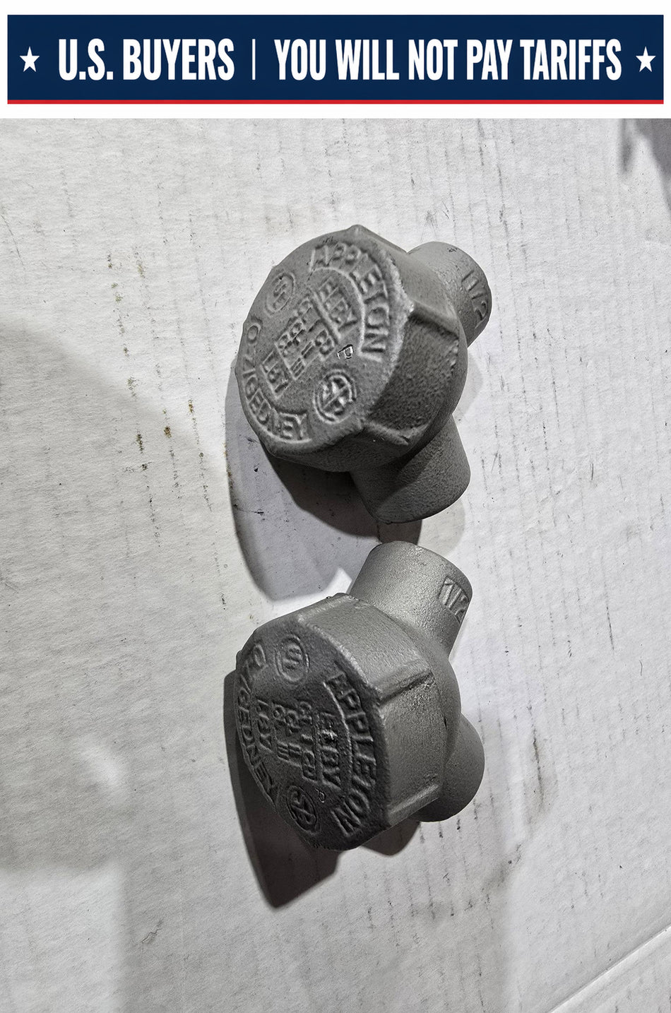 APPLETON LBY 1/2" EXPLOSION PROOF CAPPED (LOT OF 2)