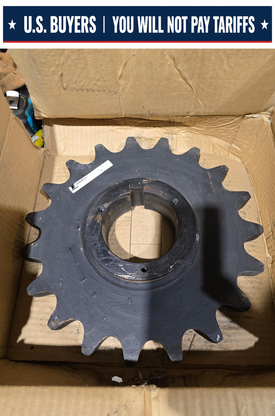 Tsubaki H160R19 Bushing Bore Roller Chain Sprocket - Split Taper  - 19 Teeth