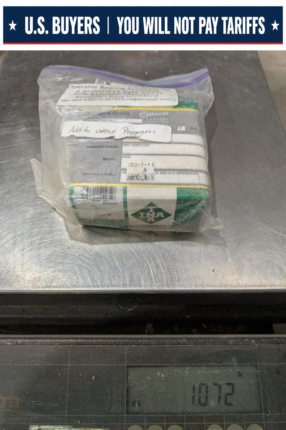 INA Ball Thrust Bearing Single Direction - 4430 - 5908850 - NEW