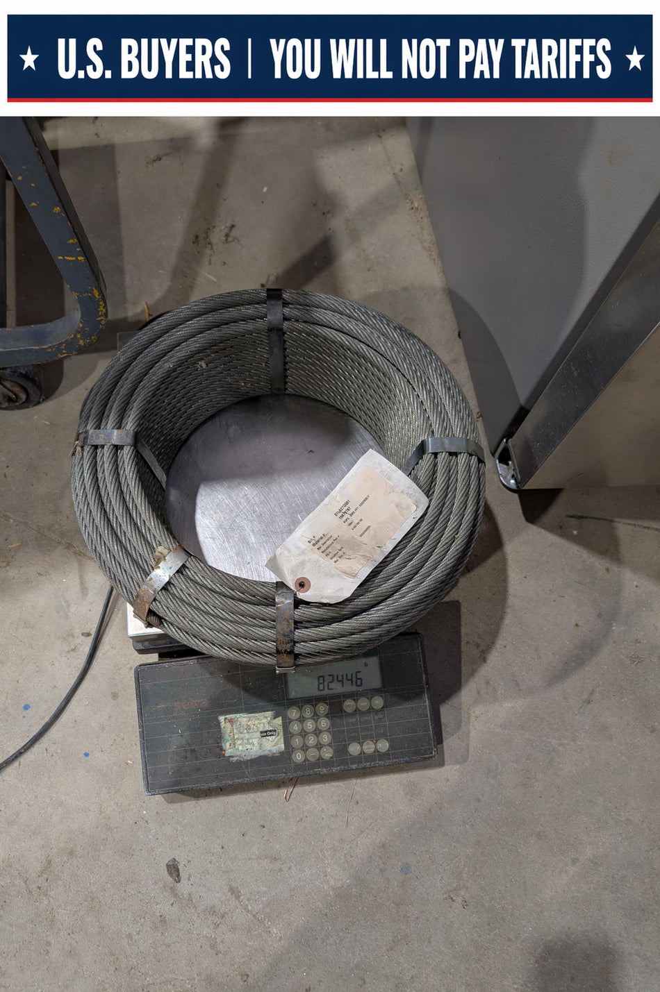 WIRE ROPE - Kone/Abus Crane - AN-19847 -Rope Length: 67.90 m Diameter: 11.00 mm, galvanized for ABUS GM3000