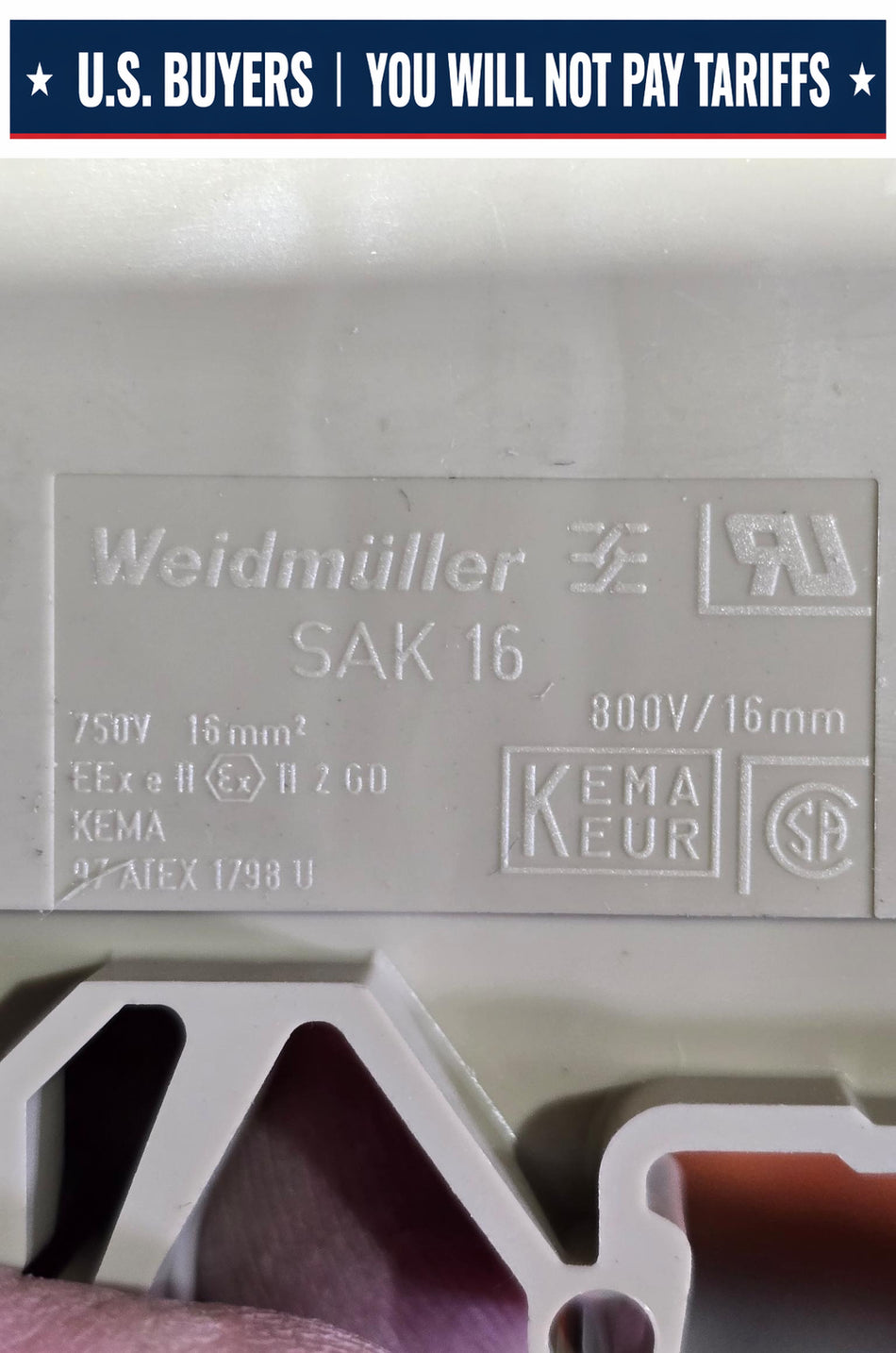 Weidmuller - SAK 16 FEED THRU TERMINAL G TYPE (LOT OF 29)