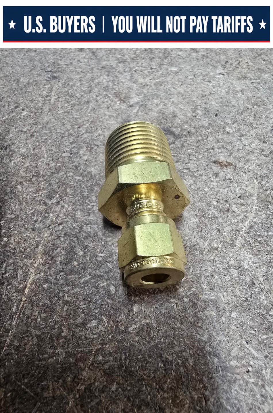 Hoke Gyrolok Brass 1/4-Inch OD x 1/2-Inch Male NPT Compression Connector Fitting