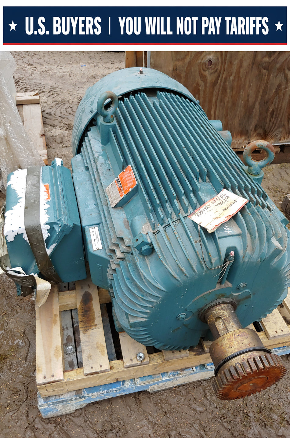 Reliance Electric, 100 HP, 3 Phase, 575 Volts Electric Motor, 505 RPM