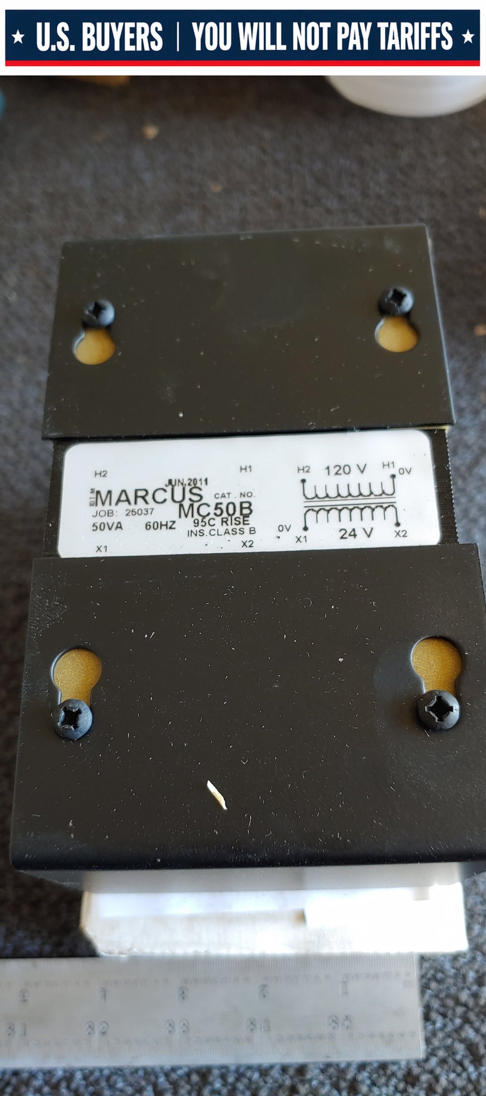 Marcus MC50B Transformer 50VA Pri 120V Sec 24V