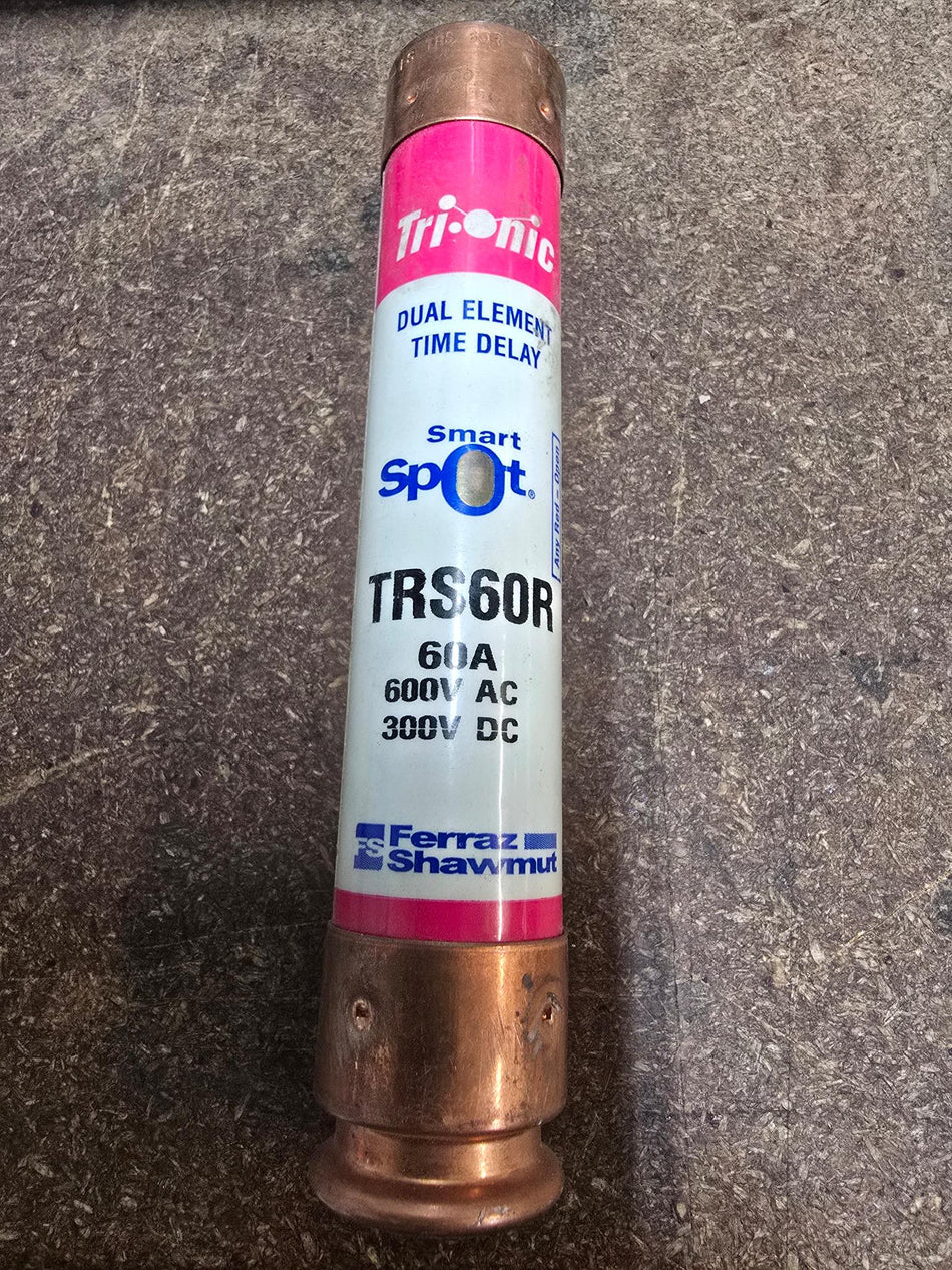 Ferraz Shawmut TRS60R Tri-Onic Fuse, 60A, 600V, CLASS RK5 DUAL ELEMENT TIME DELAY