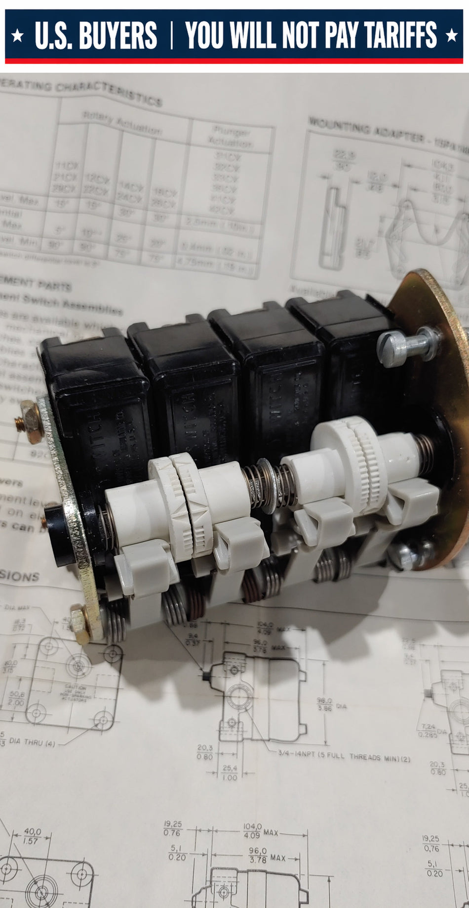 Honeywell Plunger Switch Assembly replacment 106CX2