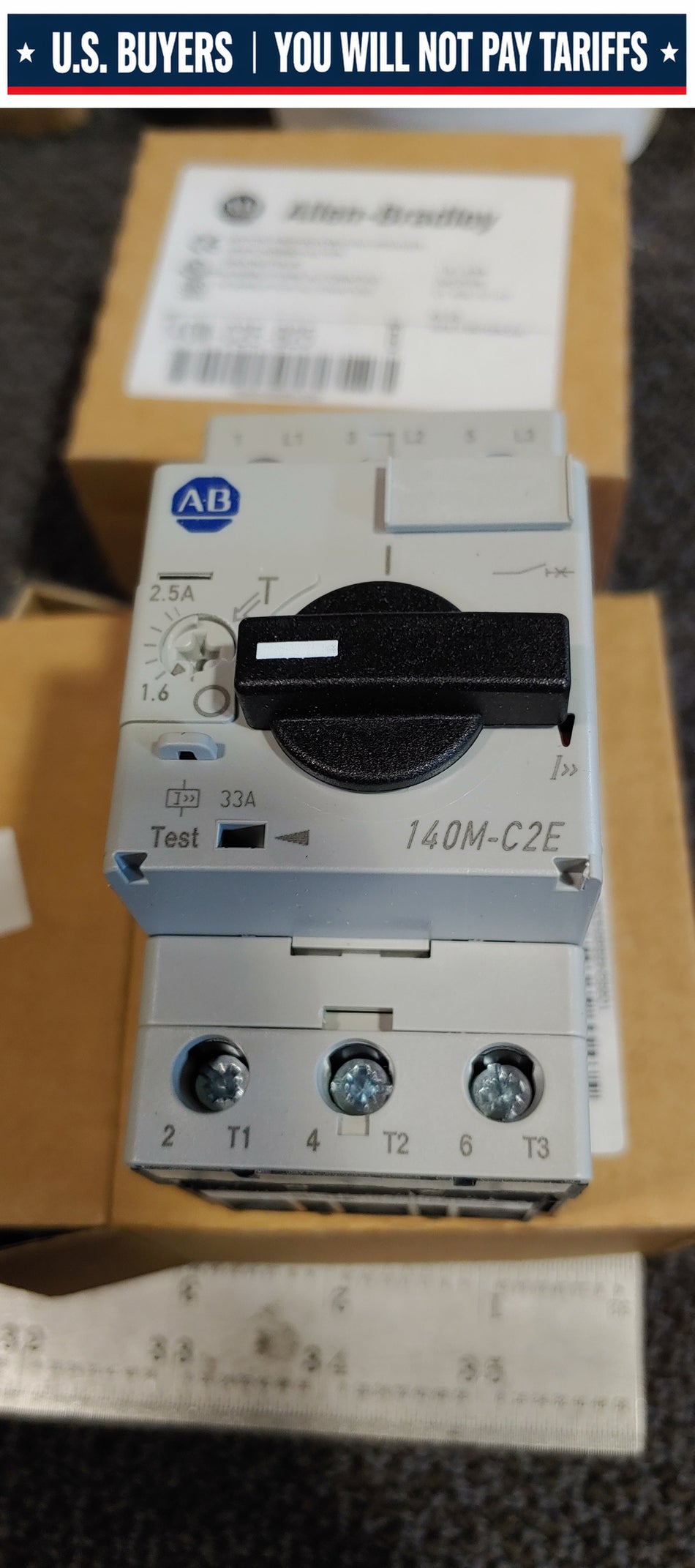 Allen Bradley 140M-C2E-B25 Ser:B Motor Protector/Circ Breaker