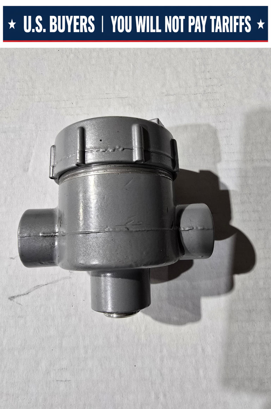 KILLARK CONDUIT OUTLET BODY, ALUMINUM, 1/2 IN TRADE SIZE, TB BODY SEE PICS, 8 CU IN BODY CAPACITY (USED)
