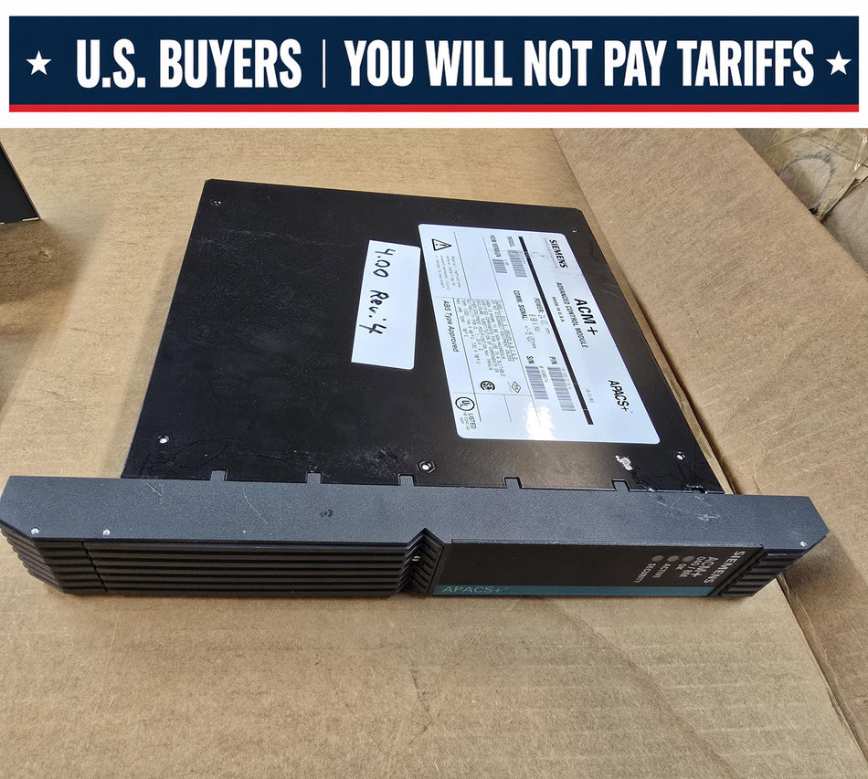 SIEMENS 39ACM28AEN APACS+, ROM:4.00, REV:4, ACM+ ADVANCED CONTROL MODULE, 24VDC  (Used)