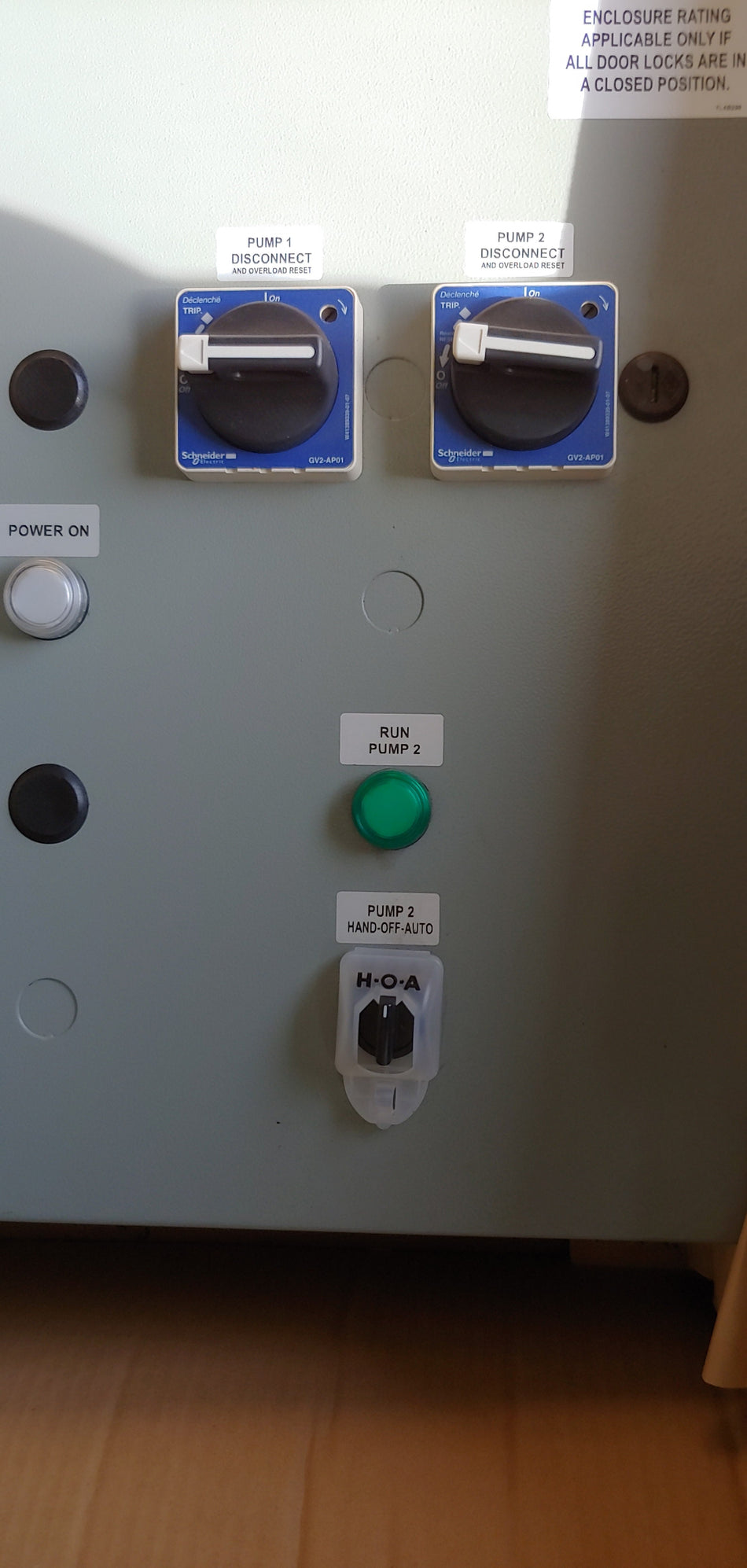 New electrical cabinet with 2 x 5HP starters CSA, DSD-600/2x5/3/60