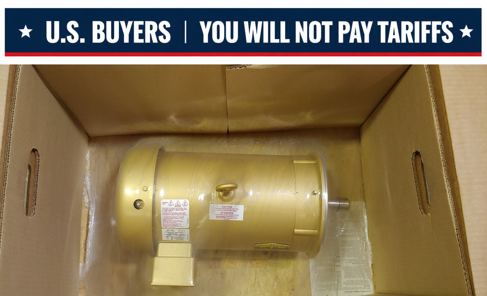 Baldor 5 HP Electric Motor, 575V, 1750 RPM , FR: 184TC New In Box!
